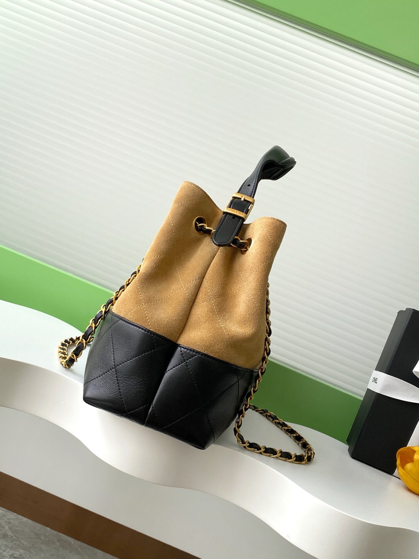 Chanel 25A suede bag