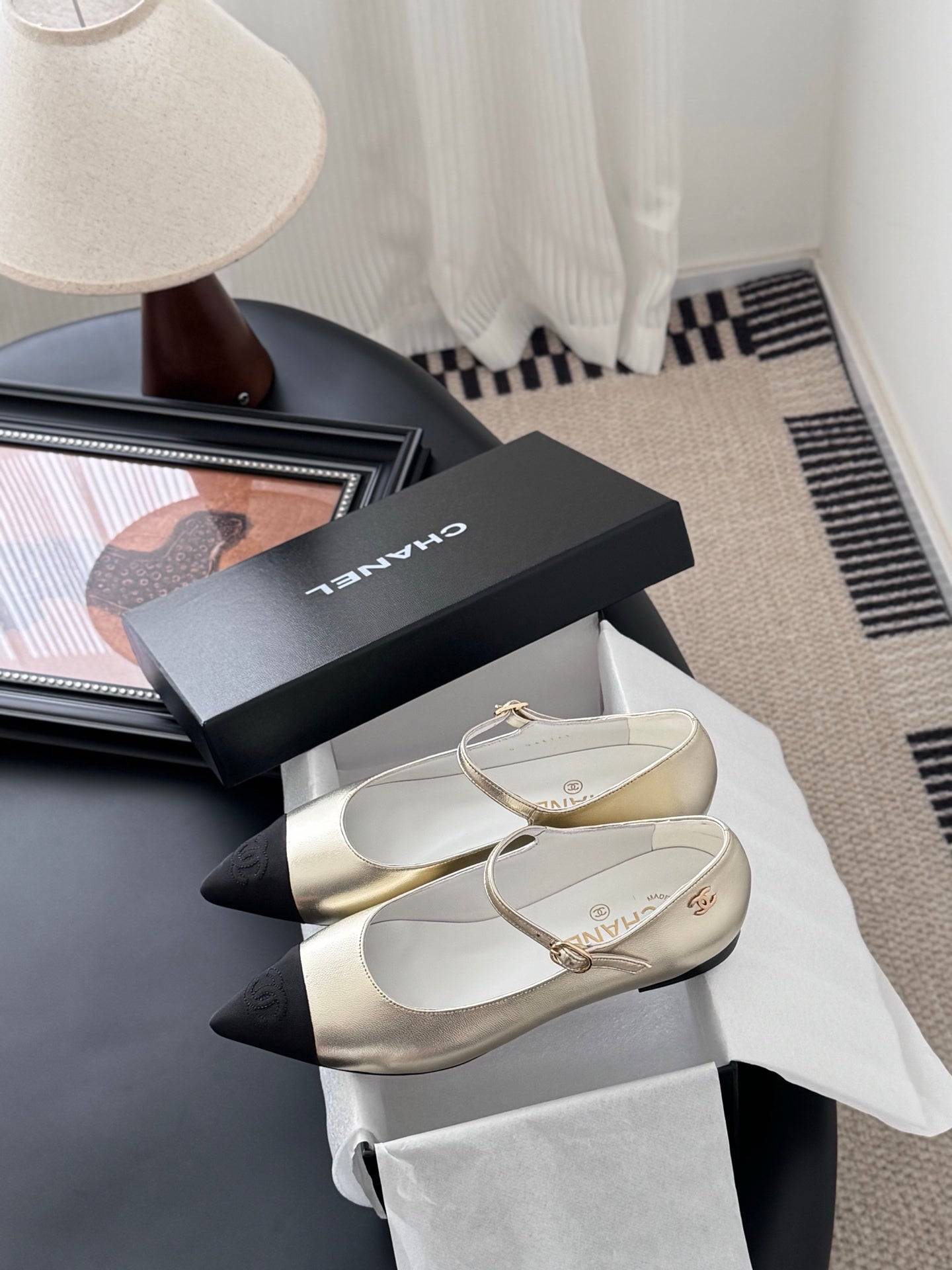 Chanel 25B Mary Jane flats