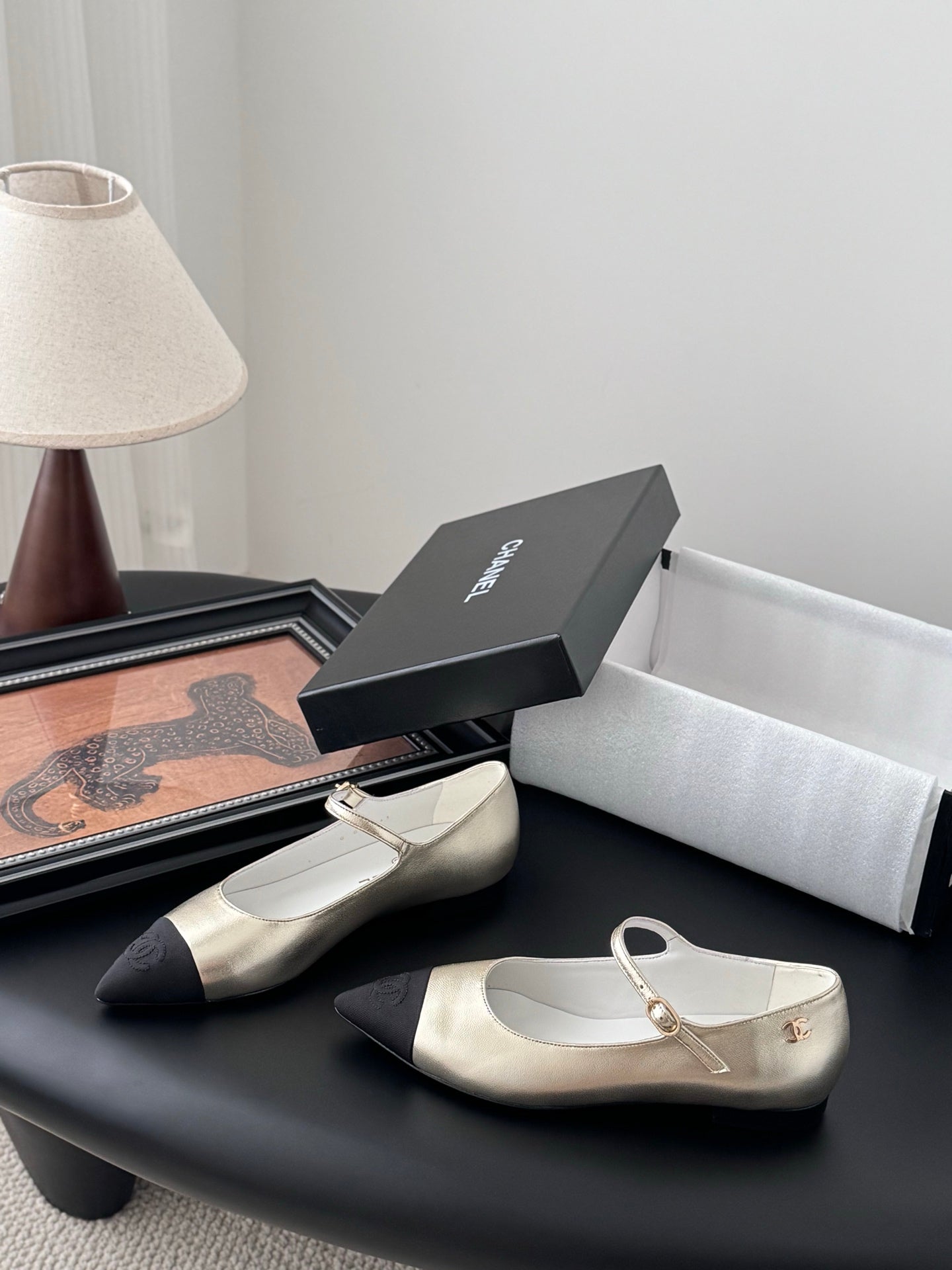 Chanel 25B Mary Jane flats