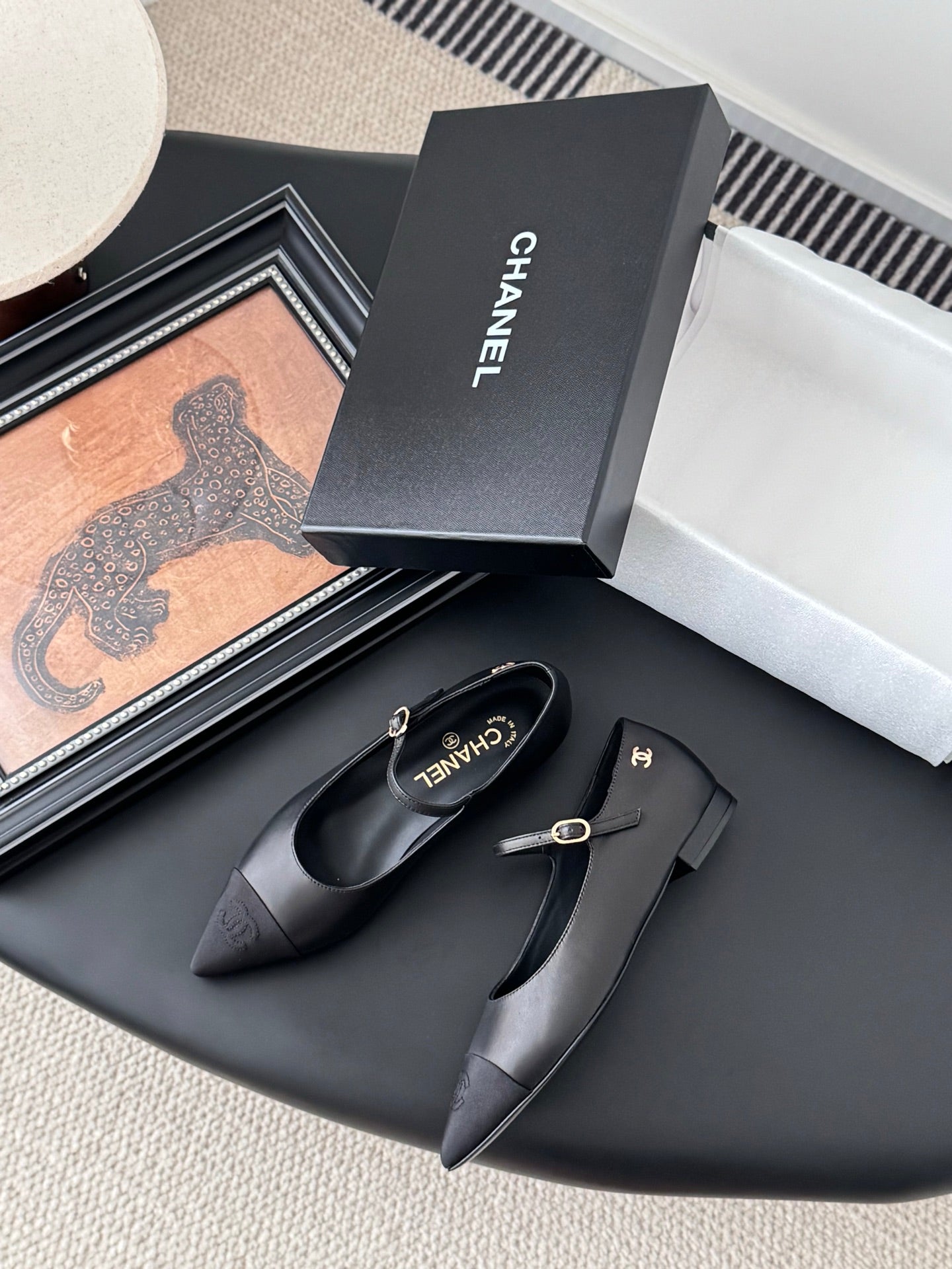 Chanel 25B Mary Jane flats