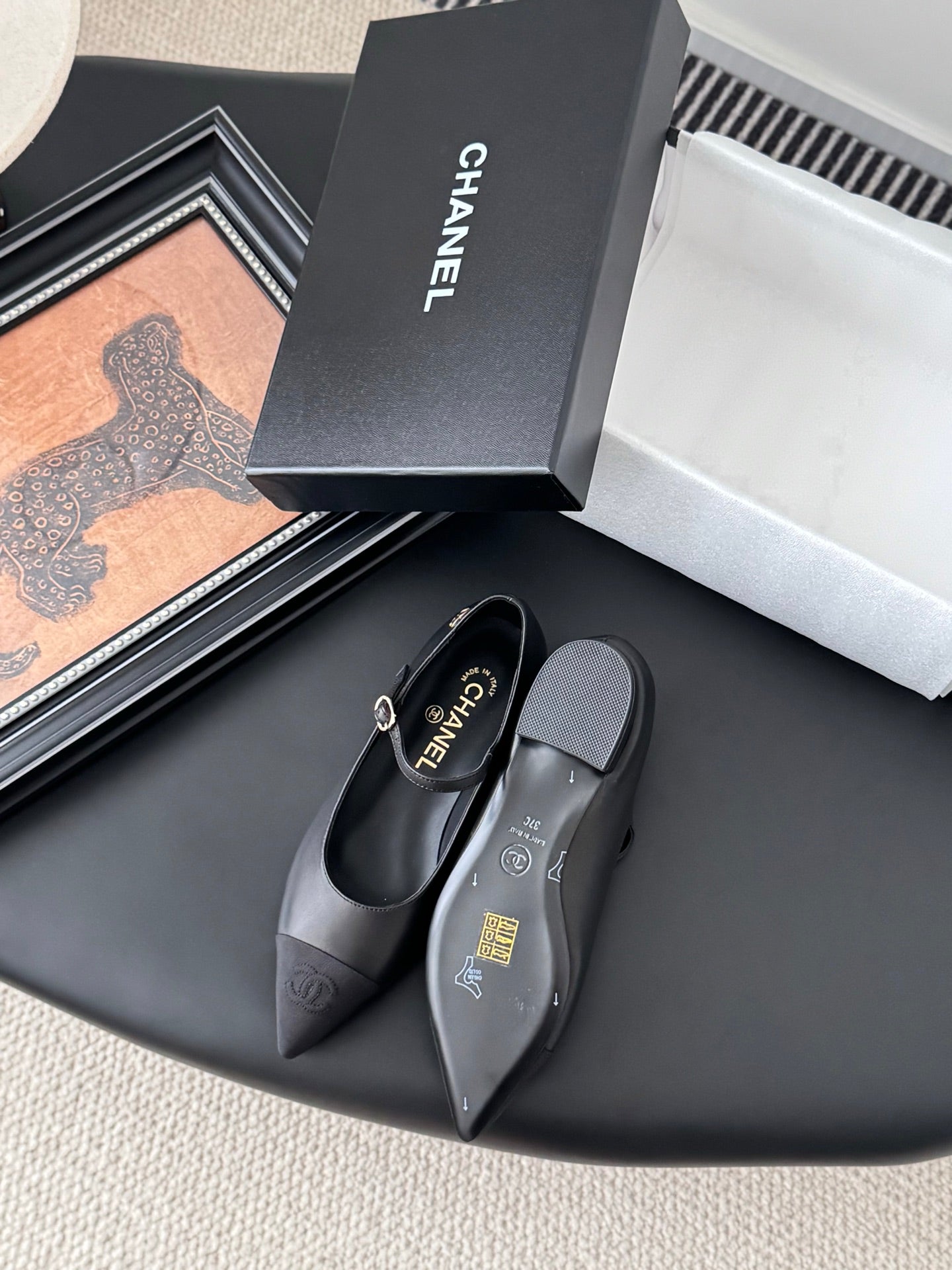 Chanel 25B Mary Jane flats