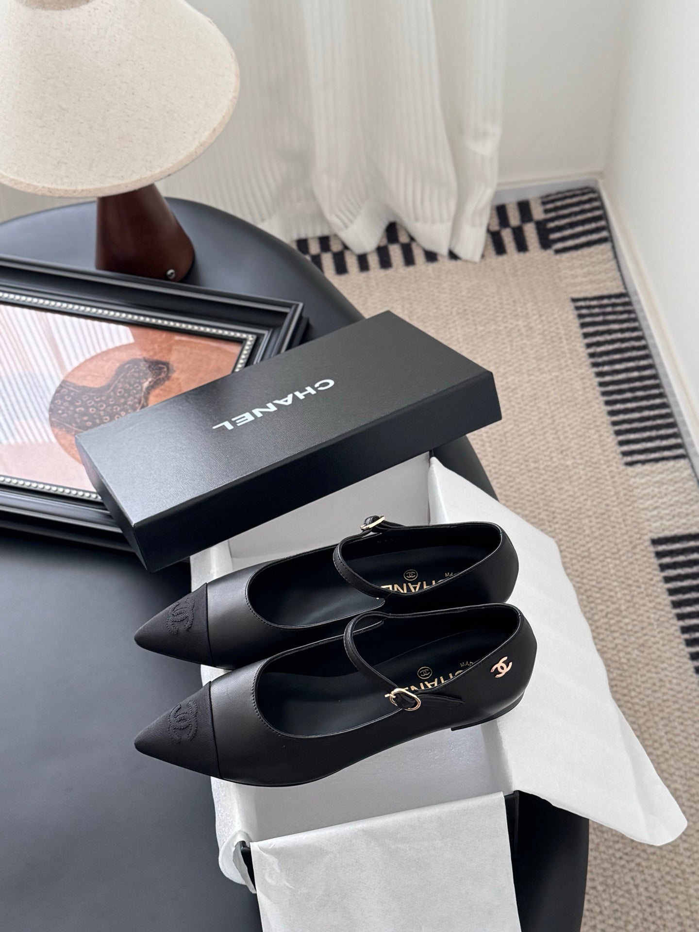 Chanel 25B Mary Jane flats