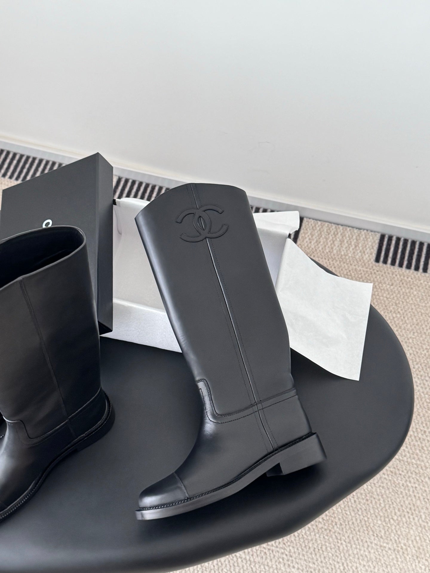 Chanel 24B classic knight boots