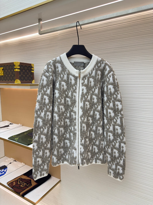 Dior Oblique Jacquard Sweater Coat