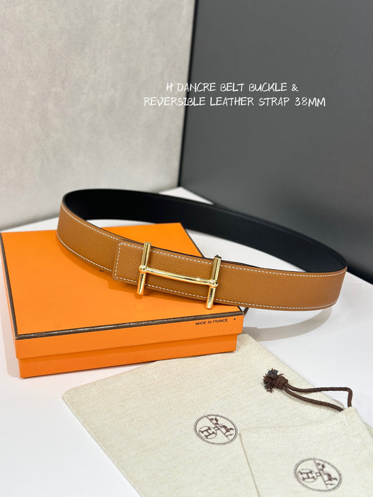 Hermes  D’ANCRE BELT BUCKLE & REVERSIBLE LEATHER STRAP 38MM