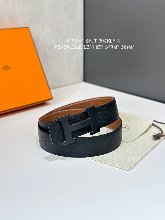 Hermes 5382 BELT BUCKLE & REVERSIBLE LEATHER STRAP 38MM