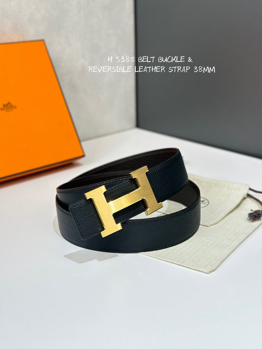 Hermes 5382 BELT BUCKLE & REVERSIBLE LEATHER STRAP 38MM