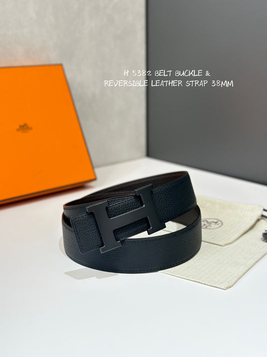 Hermes 5382 BELT BUCKLE & REVERSIBLE LEATHER STRAP 38MM